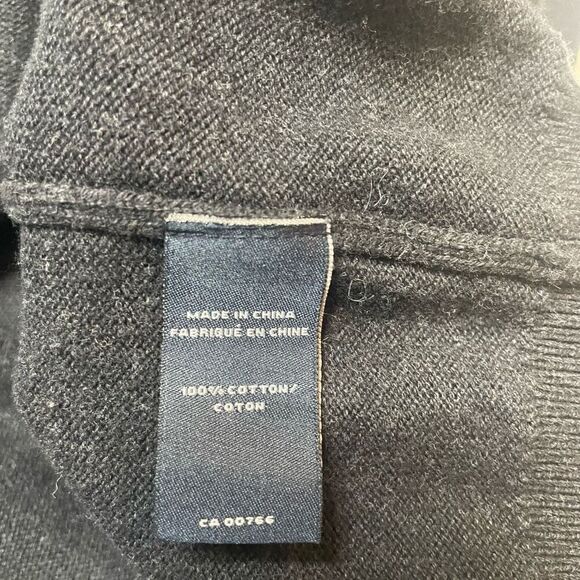 Daniel Hechter 1/4 Zip Knit Sweater Mens XXL Black Pullover 100% Cotton - Picture 7 of 8